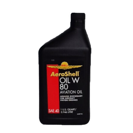 Shell Aeroshell W80 Aviation Oil - 12/1 Qts. Case