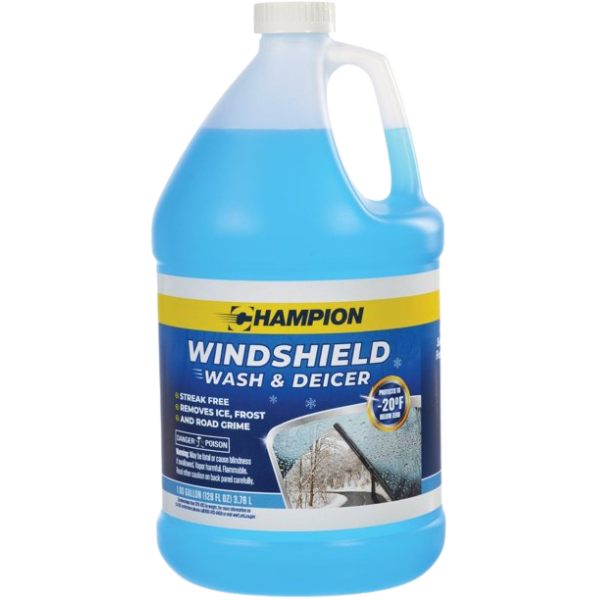 Bottle Of Blue Antifreeze Windshield Washer Fluid Stock Photo