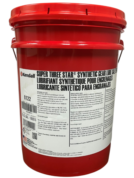 Kendall Super 3 Star Synthetic Gear Lube 75W90
