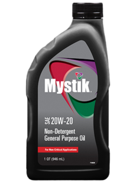 Mystik Non-Detergent 20W Oil - 12/1 Qts. Case